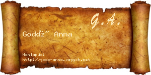 Godó Anna névjegykártya