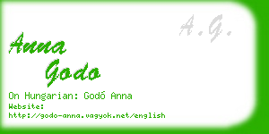 anna godo business card